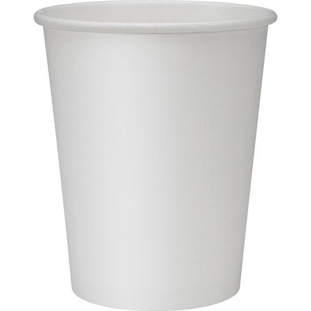 Genuine Joe Genuine Joe Hot Cups, Single Poly-Lined Wall, 8 oz, White, 50PK GJO19045